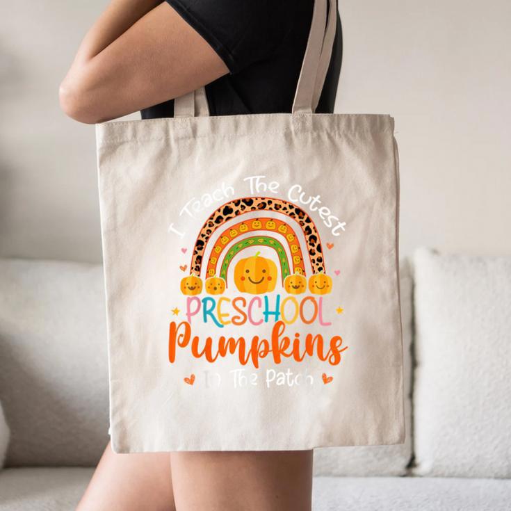 I Teach The Cutest Preschool Pumpkin Teacher Halloween For Men Women Kids Canvas Tote Bag, novelty gifts, funny gifts