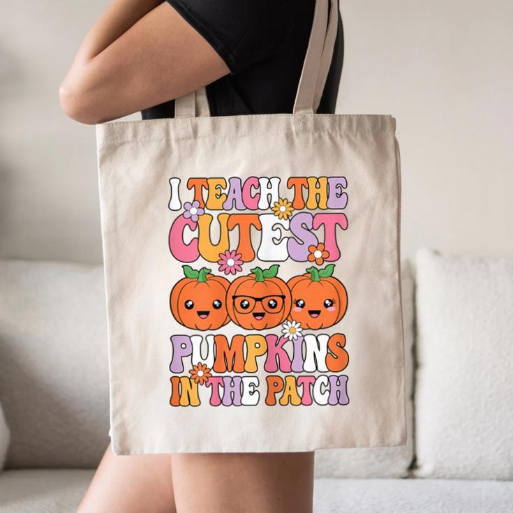 I Teach The Cutest Pumpkins Halloween Fall Teacher Women Canvas Tote Bag, novelty gifts, funny gifts I Teach The Cutest Pumpkins Halloween Fall Teacher Women Canvas Tote Bag, novelty gifts, funny gifts