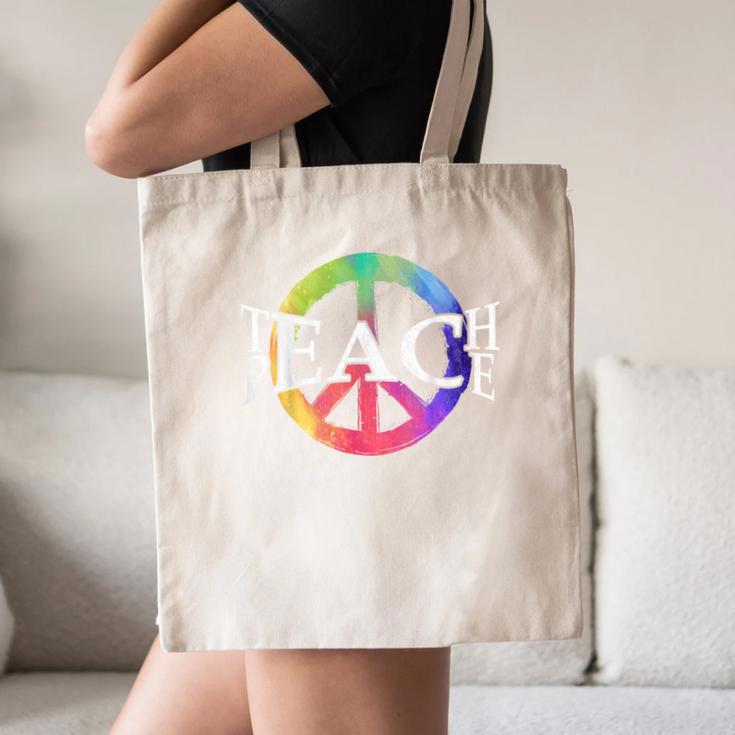 Teach Peace For Teachers And Educators Counselor Canvas Tote Bag, novelty gifts, funny gifts Teach Peace For Teachers And Educators Counselor Canvas Tote Bag, novelty gifts, funny gifts