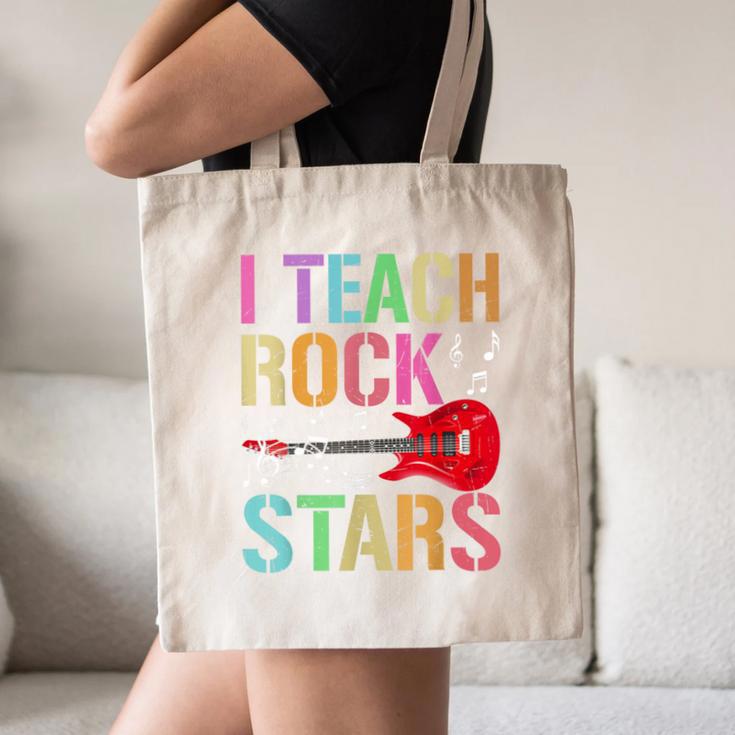I Teach Rockstars Band Vibes Teacher Rocks My Music Teaching Canvas Tote Bag, novelty gifts, funny gifts