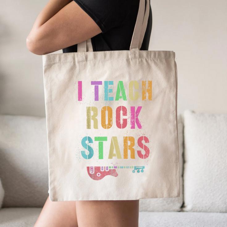 I TEACH ROCKSTARS Band Vibes Teacher Rocks My Music Teaching Canvas Tote Bag, novelty gifts, funny gifts