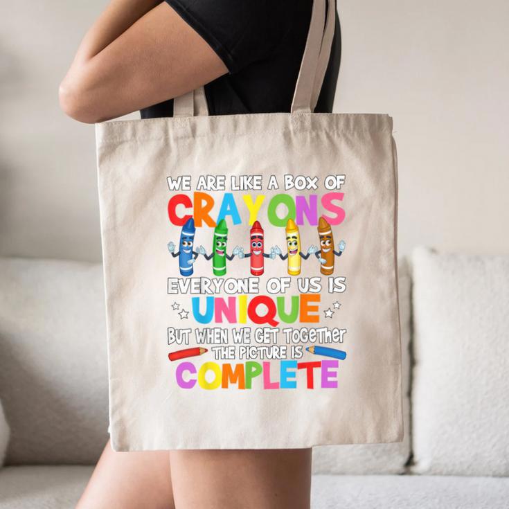 Teacher We Are Like a Box Of Crayons For Men Women Kids Canvas Tote Bag, novelty gifts, funny gifts Teacher We Are Like a Box Of Crayons For Men Women Kids Canvas Tote Bag, novelty gifts, funny gifts