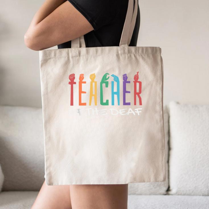 Teacher Of The Deaf ASL Teacher & Deaf Awareness Canvas Tote Bag, novelty gifts, funny gifts Teacher Of The Deaf ASL Teacher & Deaf Awareness Canvas Tote Bag, novelty gifts, funny gifts