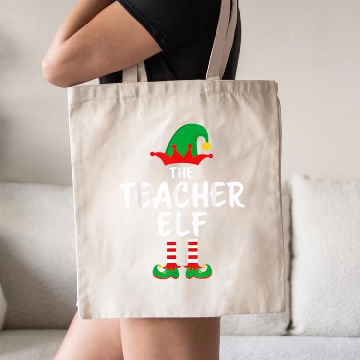 The Teacher Elf Matching Family Christmas Canvas Tote Bag, novelty gifts, funny gifts The Teacher Elf Matching Family Christmas Canvas Tote Bag, novelty gifts, funny gifts