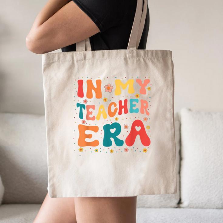 In My Teacher Era First Day Of School Back To School Retro Canvas Tote Bag, novelty gifts, funny gifts In My Teacher Era First Day Of School Back To School Retro Canvas Tote Bag, novelty gifts, funny gifts