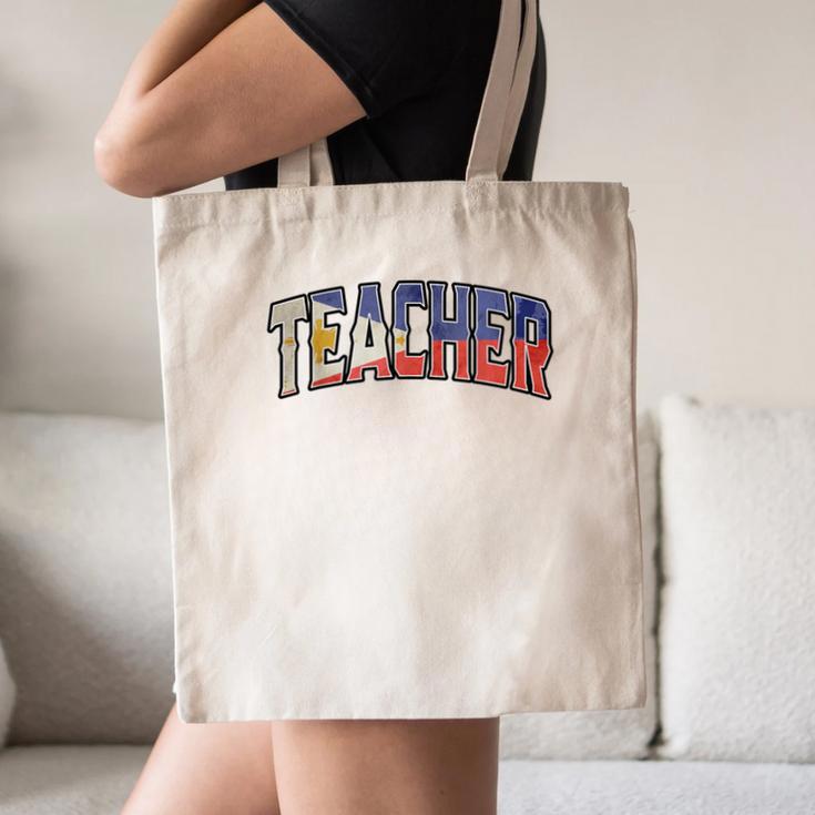 Teacher Filipino Vintage Heritage DNA Flag Canvas Tote Bag, novelty gifts, funny gifts Teacher Filipino Vintage Heritage DNA Flag Canvas Tote Bag, novelty gifts, funny gifts