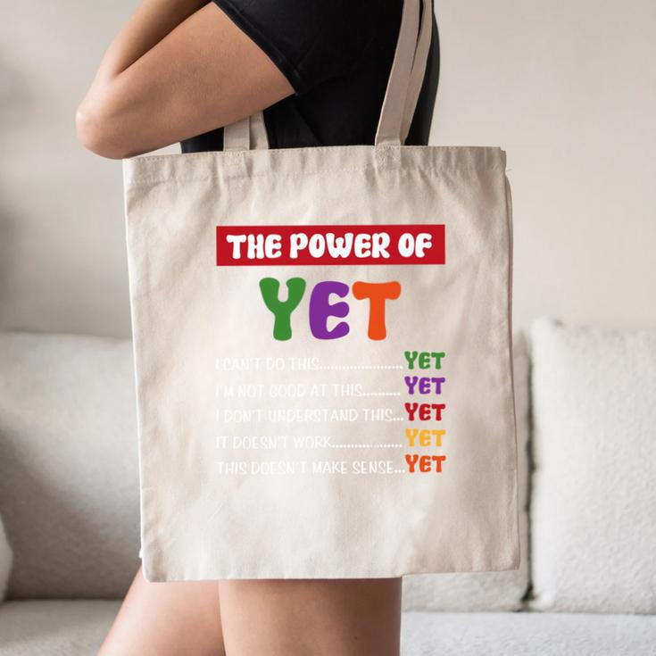 Teacher Growth Mindset Power Of Yet Canvas Tote Bag, novelty gifts, funny gifts Teacher Growth Mindset Power Of Yet Canvas Tote Bag, novelty gifts, funny gifts