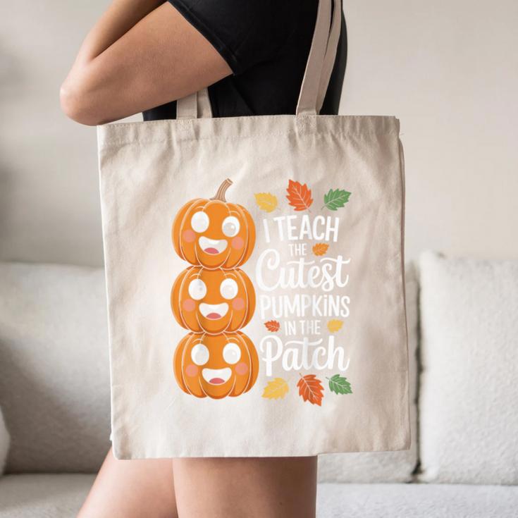 Teacher Halloween Tshirts I Teach The Cutest Pumpkins Canvas Tote Bag, novelty gifts, funny gifts