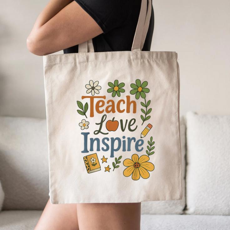 Teacher Inspire Love Canvas Tote Bag, novelty gifts, funny gifts Teacher Inspire Love Canvas Tote Bag, novelty gifts, funny gifts