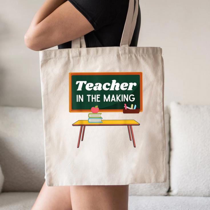 Teacher In The Making Future Teacher Kids Back To School Canvas Tote Bag, novelty gifts, funny gifts Teacher In The Making Future Teacher Kids Back To School Canvas Tote Bag, novelty gifts, funny gifts