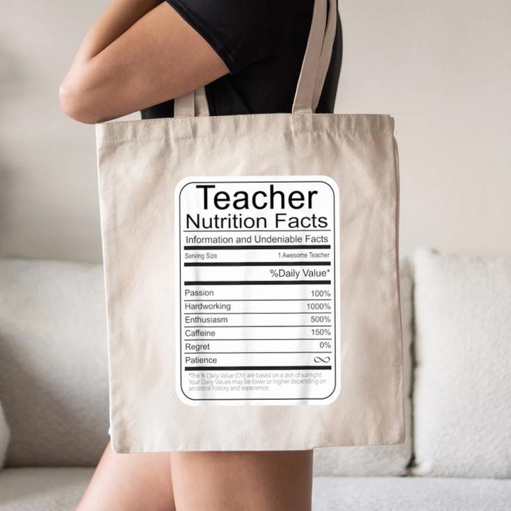Teacher Nutrition Facts Teachers Nutritional Fact Canvas Tote Bag, novelty gifts, funny gifts Teacher Nutrition Facts Teachers Nutritional Fact Canvas Tote Bag, novelty gifts, funny gifts