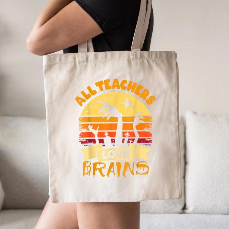 Teacher Shirts Halloween All Teachers Love Brains Canvas Tote Bag, novelty gifts, funny gifts Teacher Shirts Halloween All Teachers Love Brains Canvas Tote Bag, novelty gifts, funny gifts