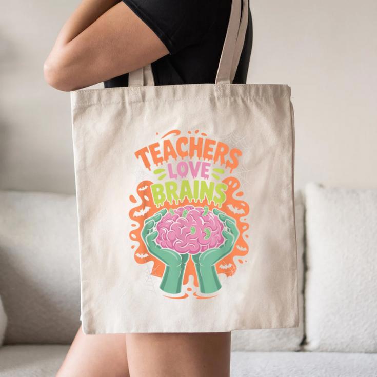 Teacher Teachers Love Brains Halloween Men Women Canvas Tote Bag, novelty gifts, funny gifts Teacher Teachers Love Brains Halloween Men Women Canvas Tote Bag, novelty gifts, funny gifts