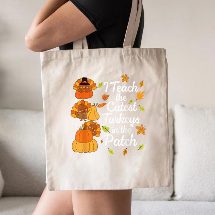 Teacher Thanksgiving I Teach The Cutest Turkeys In The Patch Canvas Tote Bag, novelty gifts, funny gifts Teacher Thanksgiving I Teach The Cutest Turkeys In The Patch Canvas Tote Bag, novelty gifts, funny gifts