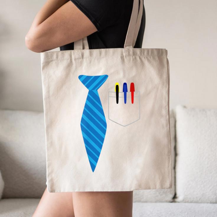 Teacher Tie & Pocket Protector Costume School Canvas Tote Bag, novelty gifts, funny gifts Teacher Tie & Pocket Protector Costume School Canvas Tote Bag, novelty gifts, funny gifts
