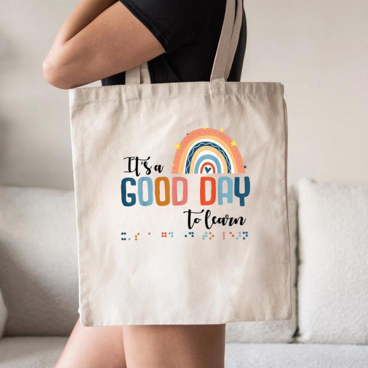 Teacher Of Visually Impaired Braille A Good Day To Learn Canvas Tote Bag, novelty gifts, funny gifts Teacher Of Visually Impaired Braille A Good Day To Learn Canvas Tote Bag, novelty gifts, funny gifts