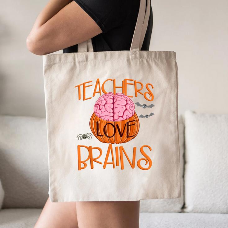 Teachers Love Brains Halloween T-Shirt For Men Women Canvas Tote Bag, novelty gifts, funny gifts Teachers Love Brains Halloween T-Shirt For Men Women Canvas Tote Bag, novelty gifts, funny gifts