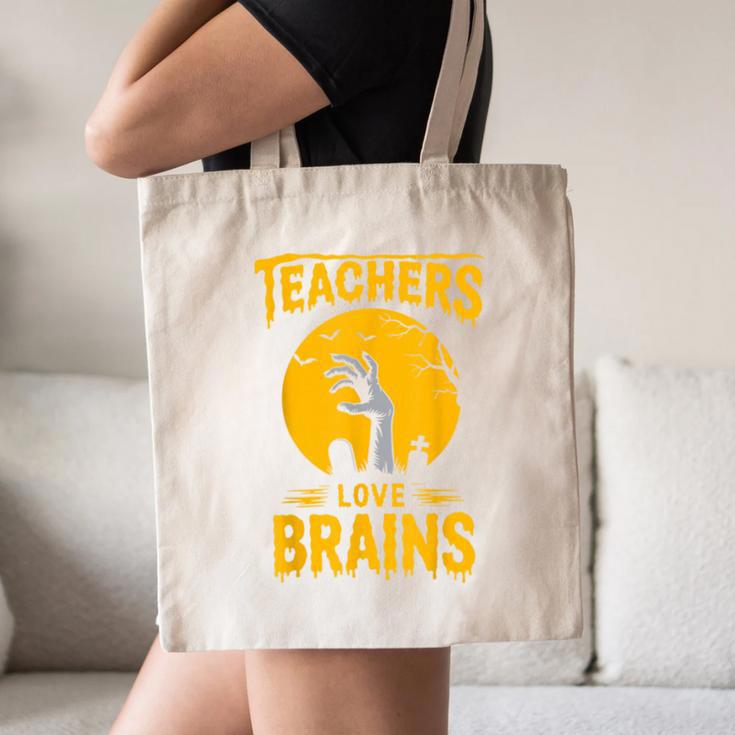 Teachers Love Brains Shirt Men Women Halloween Teacher Canvas Tote Bag, novelty gifts, funny gifts Teachers Love Brains Shirt Men Women Halloween Teacher Canvas Tote Bag, novelty gifts, funny gifts