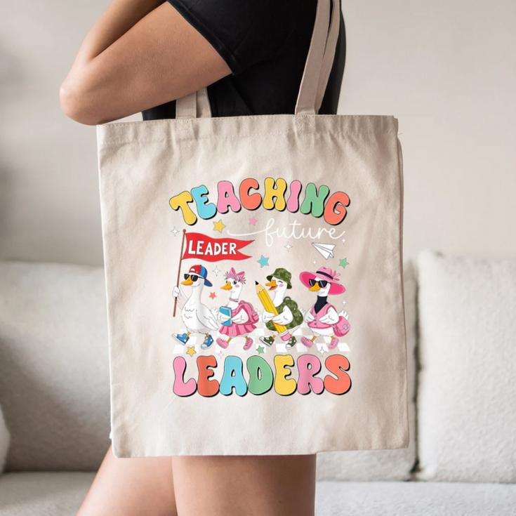 Teaching Future Leaders Groovy Teacher Back To School Canvas Tote Bag, novelty gifts, funny gifts Teaching Future Leaders Groovy Teacher Back To School Canvas Tote Bag, novelty gifts, funny gifts