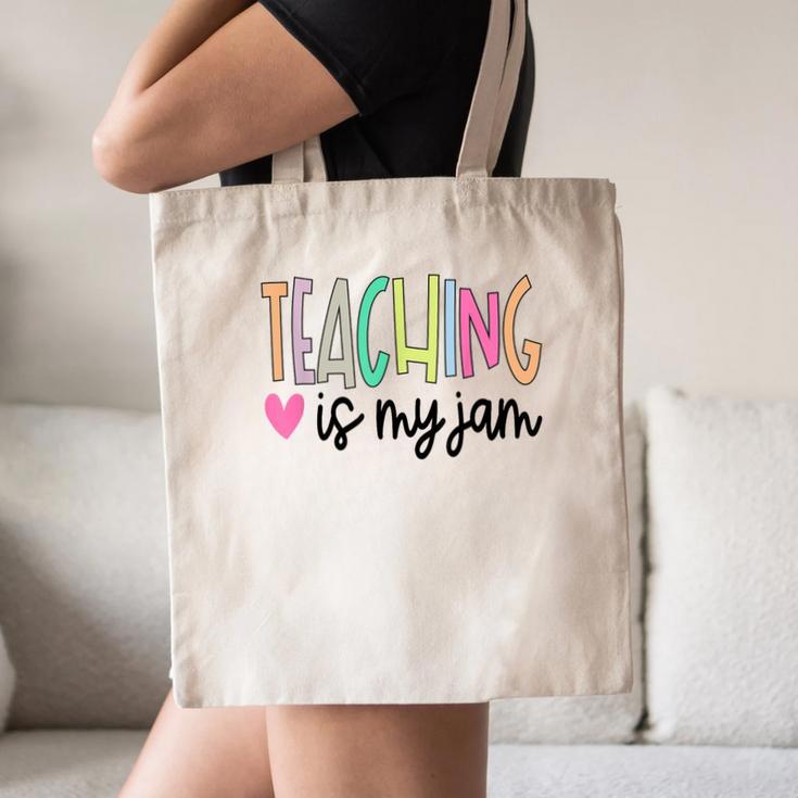 Teaching Is My Jam For Women Teacher Cute Teachers Outfit Canvas Tote Bag, novelty gifts, funny gifts Teaching Is My Jam For Women Teacher Cute Teachers Outfit Canvas Tote Bag, novelty gifts, funny gifts