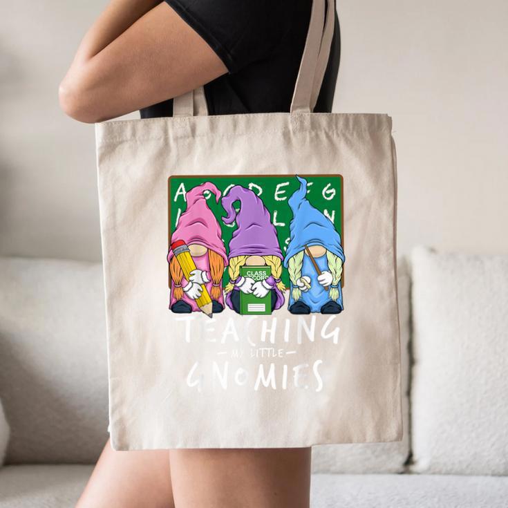 Teaching My Little Gnomies With Gnome For Teacher Women Canvas Tote Bag, novelty gifts, funny gifts Teaching My Little Gnomies With Gnome For Teacher Women Canvas Tote Bag, novelty gifts, funny gifts