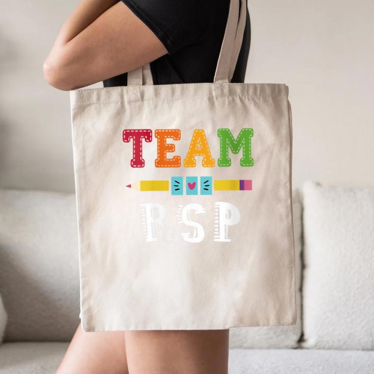 Team RSP RSP Teacher Kindergarten Teacher Canvas Tote Bag, novelty gifts, funny gifts