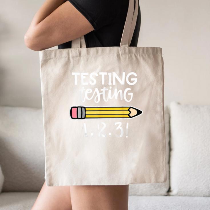Testing Testing 123 Cute Test Day School Teacher Exam For Men Women Girls Kids Canvas Tote Bag, novelty gifts, funny gifts Testing Testing 123 Cute Test Day School Teacher Exam For Men Women Girls Kids Canvas Tote Bag, novelty gifts, funny gifts