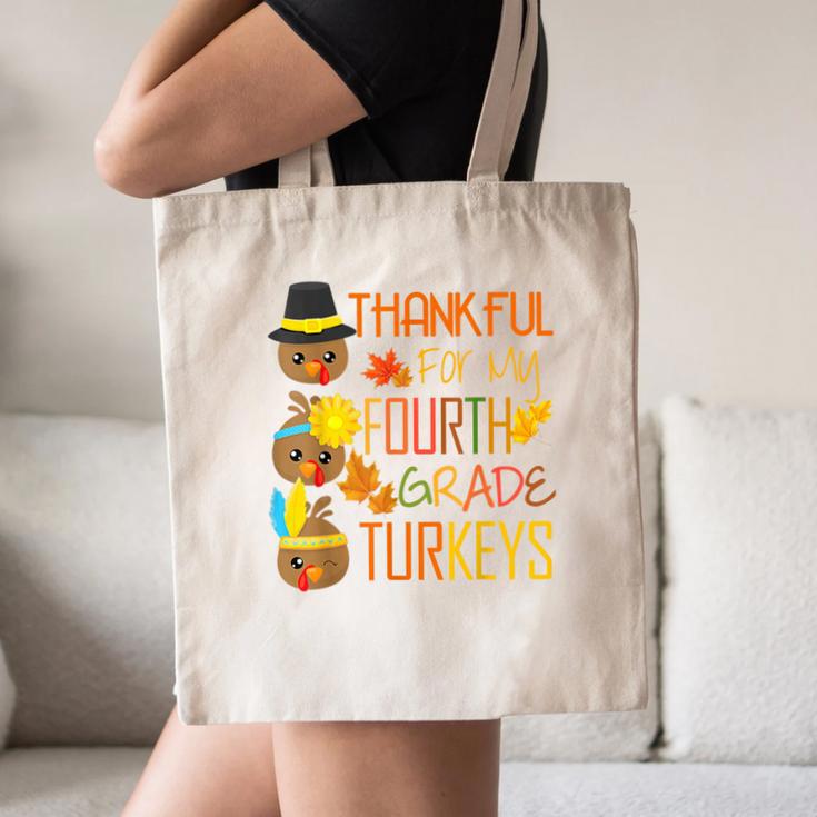 Thankful For My 4th Grade Turkey Thanksgiving Turkey Teacher Canvas Tote Bag, novelty gifts, funny gifts Thankful For My 4th Grade Turkey Thanksgiving Turkey Teacher Canvas Tote Bag, novelty gifts, funny gifts