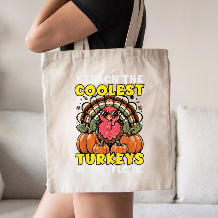 Thanksgiving I Teach Coolest Turkeys Teacher Fall Women Men Canvas Tote Bag, novelty gifts, funny gifts Thanksgiving I Teach Coolest Turkeys Teacher Fall Women Men Canvas Tote Bag, novelty gifts, funny gifts