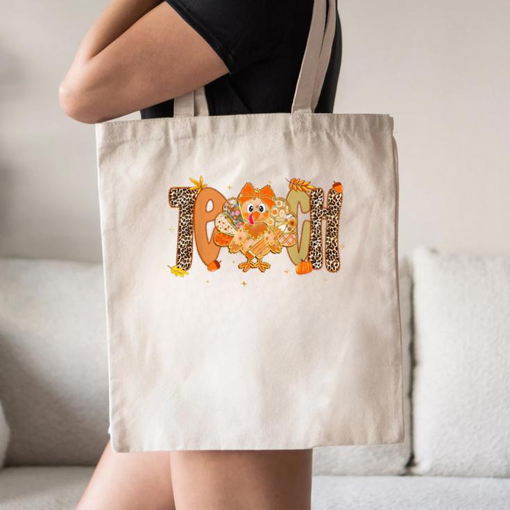 Thanksgiving Turkey Teach Thankful Teacher Girly Bow Women Canvas Tote Bag, novelty gifts, funny gifts Thanksgiving Turkey Teach Thankful Teacher Girly Bow Women Canvas Tote Bag, novelty gifts, funny gifts
