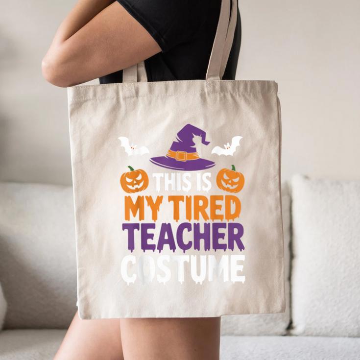Tired Teacher Costume For Humor Halloween Canvas Tote Bag, novelty gifts, funny gifts Tired Teacher Costume For Humor Halloween Canvas Tote Bag, novelty gifts, funny gifts