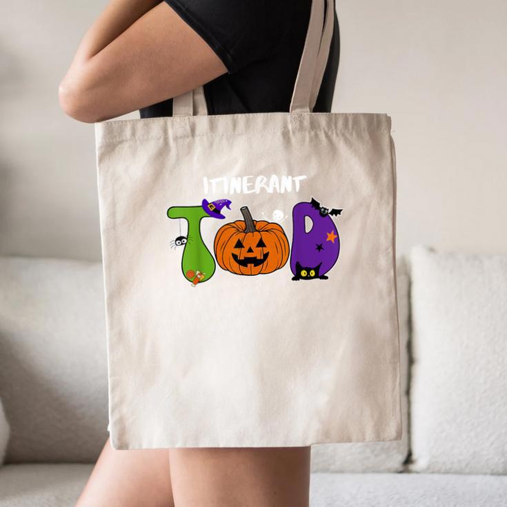 TOD Itinerant Teacher Of The Deaf Halloween ASL Interpreters Canvas Tote Bag, novelty gifts, funny gifts TOD Itinerant Teacher Of The Deaf Halloween ASL Interpreters Canvas Tote Bag, novelty gifts, funny gifts
