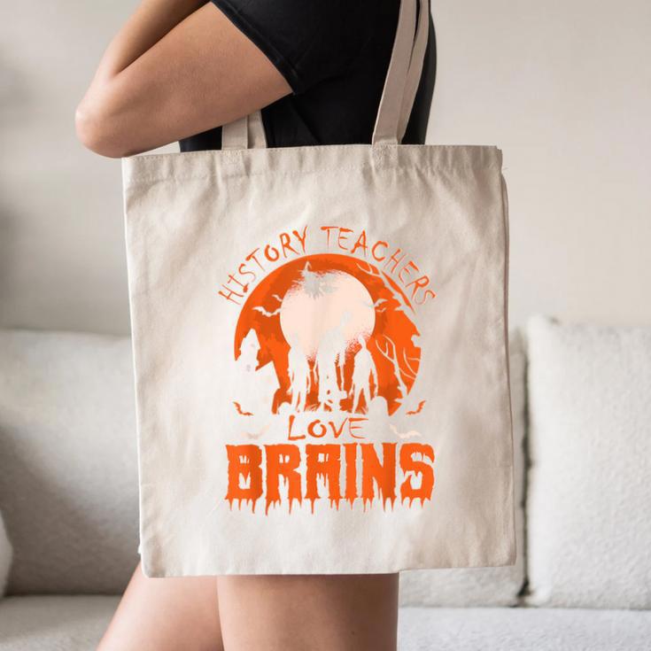 History Teachers Love Brains Halloween Teacher For Men Women Canvas Tote Bag, novelty gifts, funny gifts History Teachers Love Brains Halloween Teacher For Men Women Canvas Tote Bag, novelty gifts, funny gifts