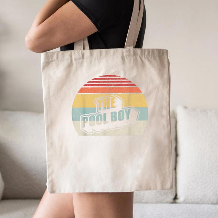 Vintage Retro The Pool Boy Canvas Tote Bag, novelty gifts, funny gifts
