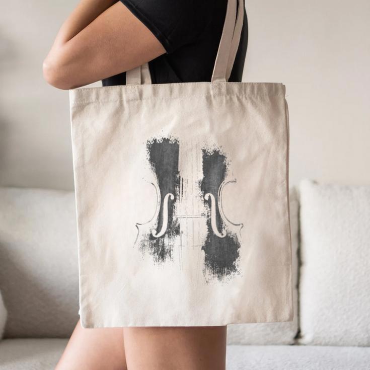 Violin Player Instrument Music Teacher Musical Violinist Canvas Tote Bag, novelty gifts, funny gifts