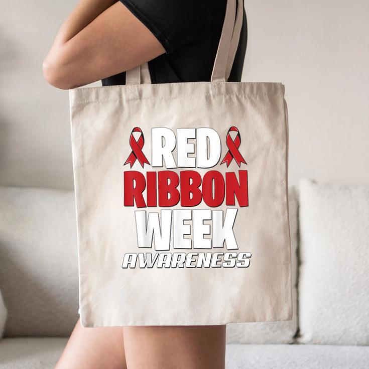 We Wear Red For Red Ribbon Week Awareness Mothers Teachers Canvas Tote Bag, novelty gifts, funny gifts We Wear Red For Red Ribbon Week Awareness Mothers Teachers Canvas Tote Bag, novelty gifts, funny gifts