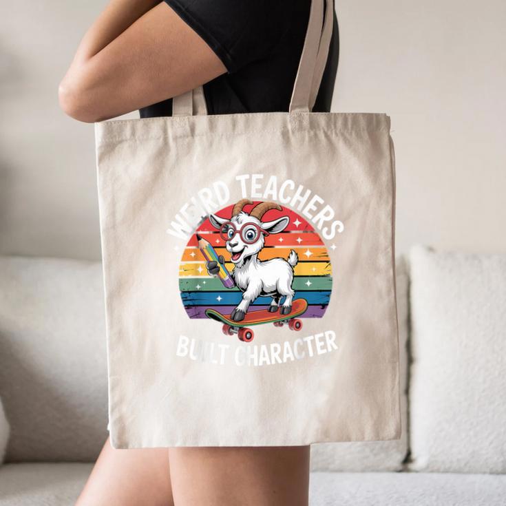 Weird Teachers Build Character Teacher Canvas Tote Bag, novelty gifts, funny gifts Weird Teachers Build Character Teacher Canvas Tote Bag, novelty gifts, funny gifts