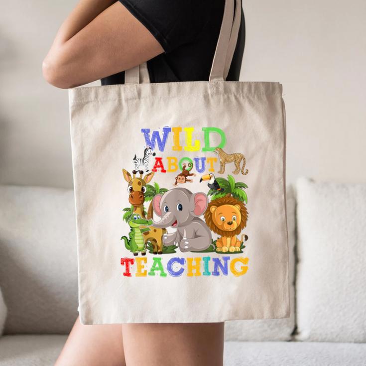 Wild About Teaching Safari Jungle School Teacher Canvas Tote Bag, novelty gifts, funny gifts Wild About Teaching Safari Jungle School Teacher Canvas Tote Bag, novelty gifts, funny gifts