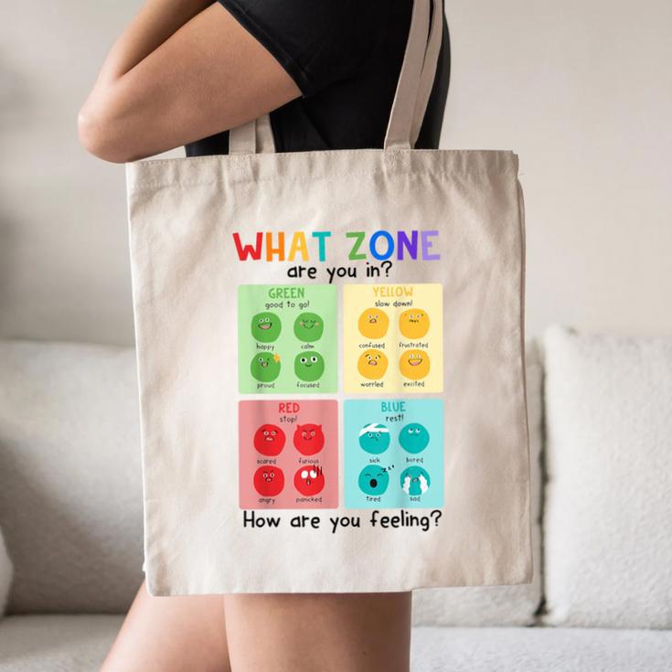What Zone Are You In How Are You Feeling Teacher Canvas Tote Bag, novelty gifts, funny gifts What Zone Are You In How Are You Feeling Teacher Canvas Tote Bag, novelty gifts, funny gifts