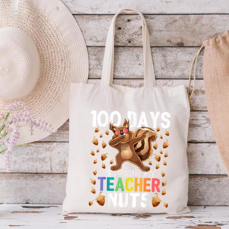 100 Days Of Driving My Teacher Nuts Dabbing Squirrel School Canvas Tote Bag, gift for family, gift for coworker 100 Days Of Driving My Teacher Nuts Dabbing Squirrel School Canvas Tote Bag, gift for family, gift for coworker