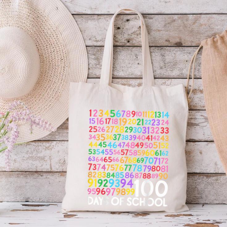 100th Day Of School Teacher Kids 100 Days Math Numbers Canvas Tote Bag, gift for family, gift for coworker 100th Day Of School Teacher Kids 100 Days Math Numbers Canvas Tote Bag, gift for family, gift for coworker