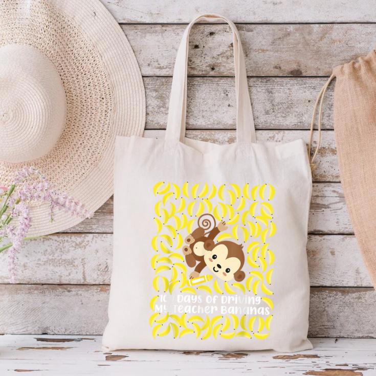 100th Day Of School Teacher Monkey Pun Banana For Men Women Girls Kids Canvas Tote Bag, gift for family, gift for coworker 100th Day Of School Teacher Monkey Pun Banana For Men Women Girls Kids Canvas Tote Bag, gift for family, gift for coworker