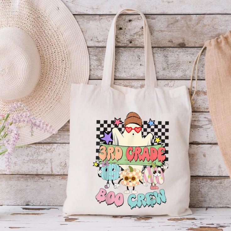 3rd Grade Boo Crew Third Grade Halloween Costume Teacher Kid Canvas Tote Bag, gift for family, gift for coworker