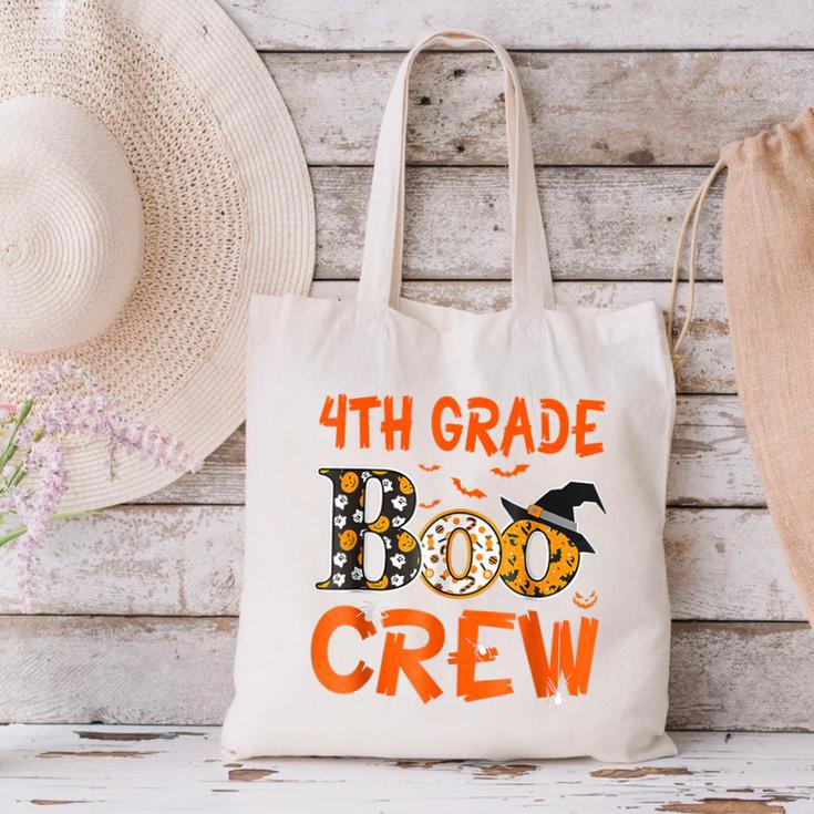 4th Grade Boo Crew Teacher Student Halloween Canvas Tote Bag, 4th Grade Teacher Tote Bags, gift for family, gift for coworker