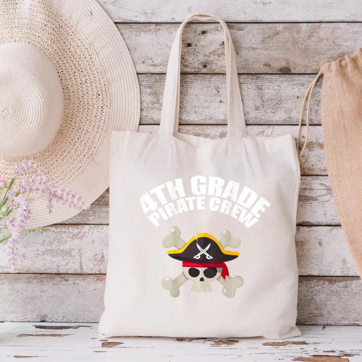 4th Grade Pirate Crew Halloween Costume Cool Teacher Student Canvas Tote Bag, 4th Grade Teacher Tote Bags, gift for family, gift for coworker 4th Grade Pirate Crew Halloween Costume Cool Teacher Student Canvas Tote Bag, 4th Grade Teacher Tote Bags, gift for family, gift for coworker