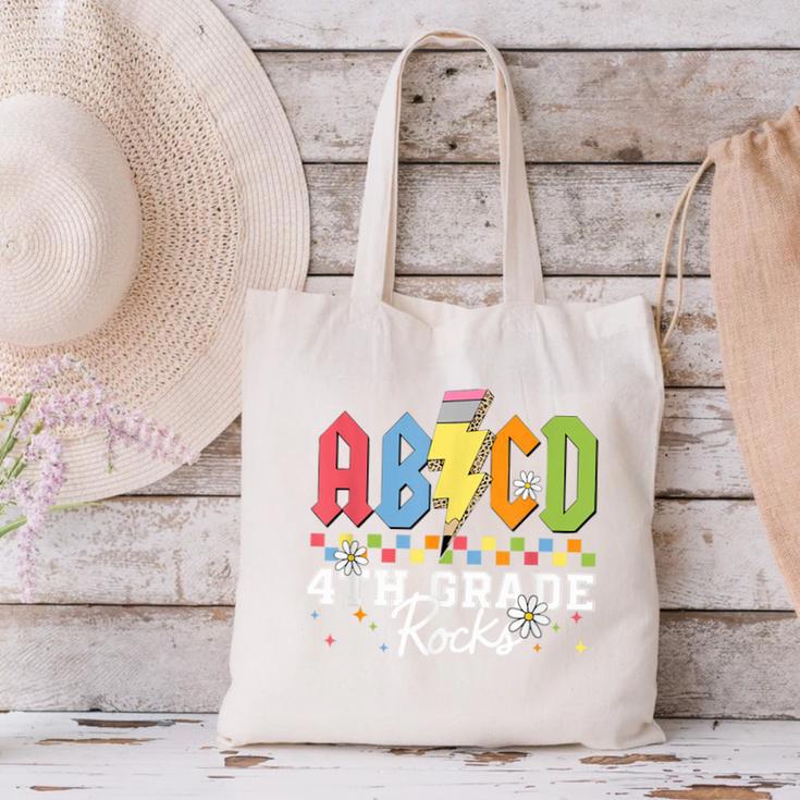 4th Grade Rocks ABCD Back To School Rock Teachers Canvas Tote Bag, gift for family, gift for coworker 4th Grade Rocks ABCD Back To School Rock Teachers Canvas Tote Bag, gift for family, gift for coworker
