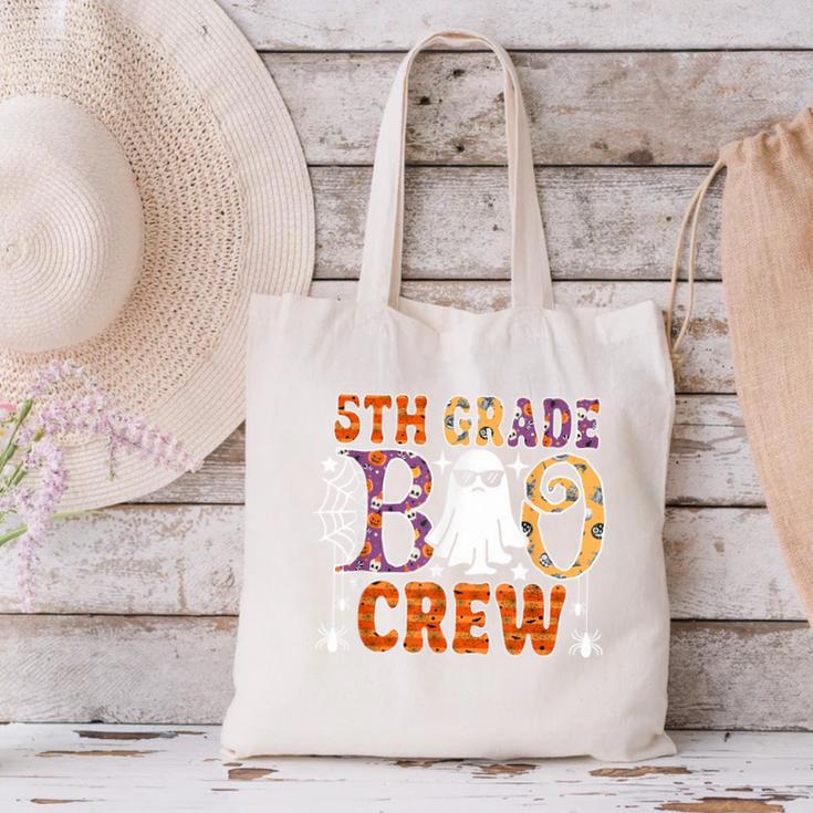5th Grade Boo Crew Halloween Teachers Students Canvas Tote Bag, gift for family, gift for coworker