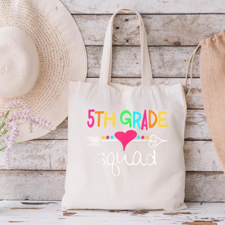 5th Grade Squad Fifth Teacher Student Team Back To School Canvas Tote Bag, gift for family, gift for coworker 5th Grade Squad Fifth Teacher Student Team Back To School Canvas Tote Bag, gift for family, gift for coworker