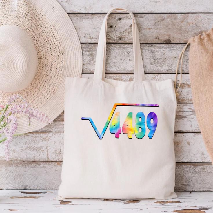 67 Meme Square Root 4489 Slang Math Teacher Tie Dye Canvas Tote Bag, gift for family, gift for coworker