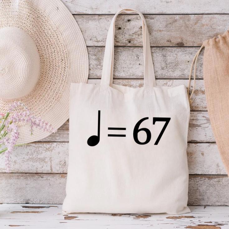 67 Music Meme Slang Musician Kids Music Teacher Canvas Tote Bag, gift for family, gift for coworker 67 Music Meme Slang Musician Kids Music Teacher Canvas Tote Bag, gift for family, gift for coworker